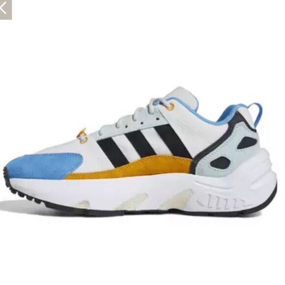 Adidas Zx 22 Boost White/Gold/Blue - Picture 4 of 12